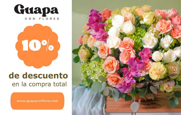 Guapa con flores