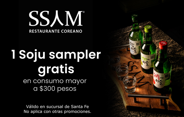 1 Soju Sampler de cortesía 